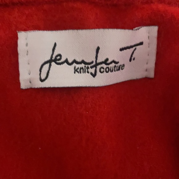 Jennifer  T knit couture cashmere hooded cardigan - Picture 6 of 7